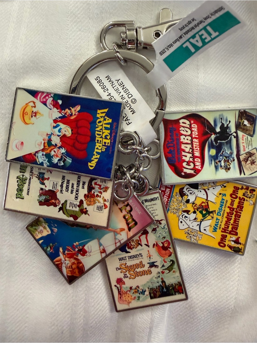 Disney vintage poster movie Multi-Charm Keychain